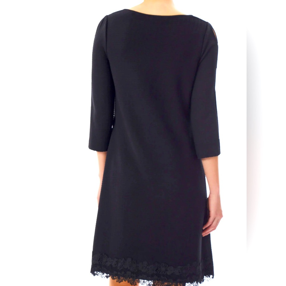 NWT $240 Ming Wang Elegant Black Dress with Lace Hem. Size xs